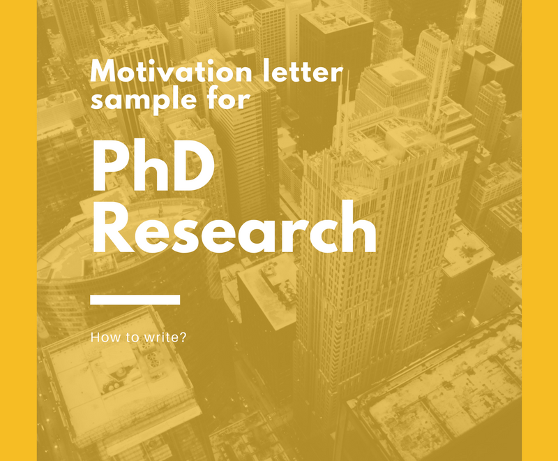 Motivation letter sample for a PhD Research
