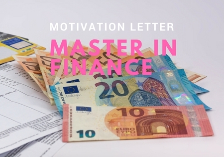 Motivation letter sample for a Master in Finance