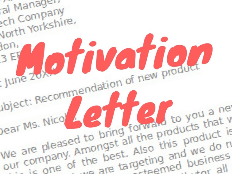 Motivation letter Format for Job application
