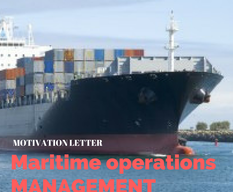 Motivation letter for Master in Maritime Operations Sample